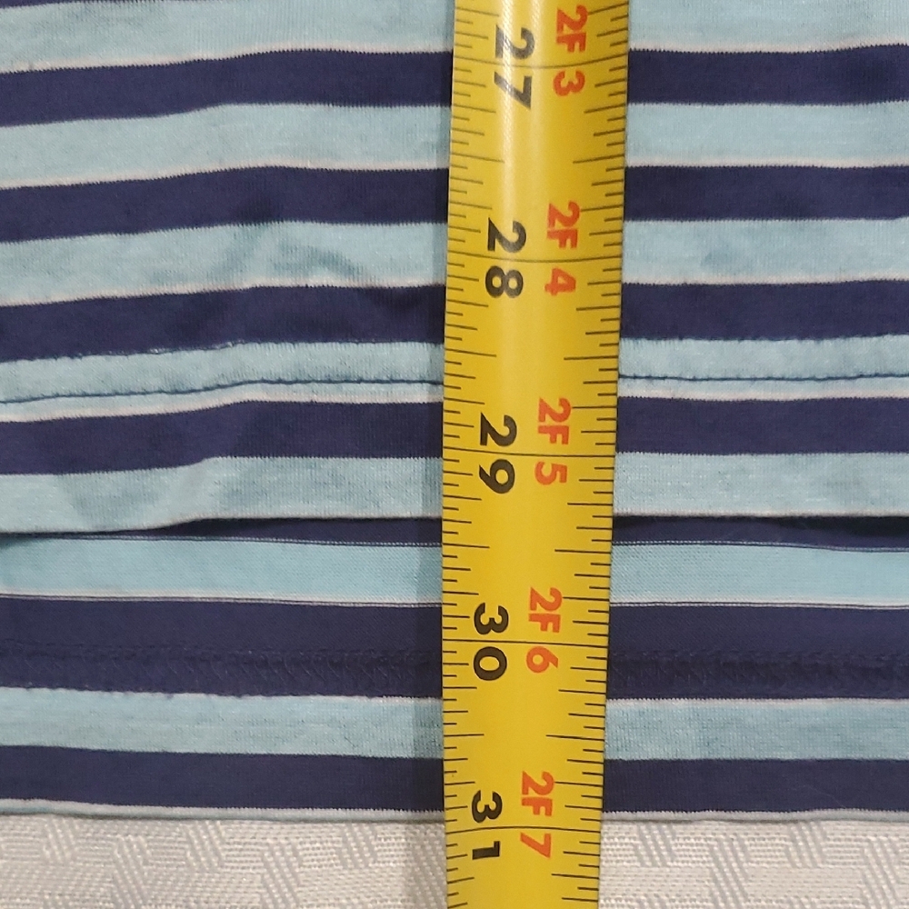 Peter Millar Blue Striped Polo Shirt Size M - Picture 5 of 11